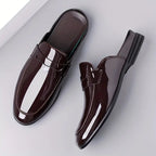 Oxford Gloss Slip Mules