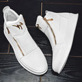 Luxe Zip Leather Sneakers