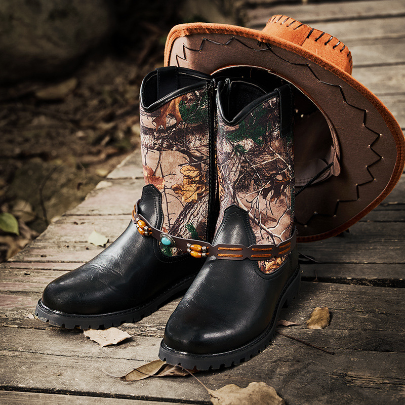 Palermo Camo Leather Boots