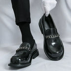 Belvedere Chain Leather Loafers
